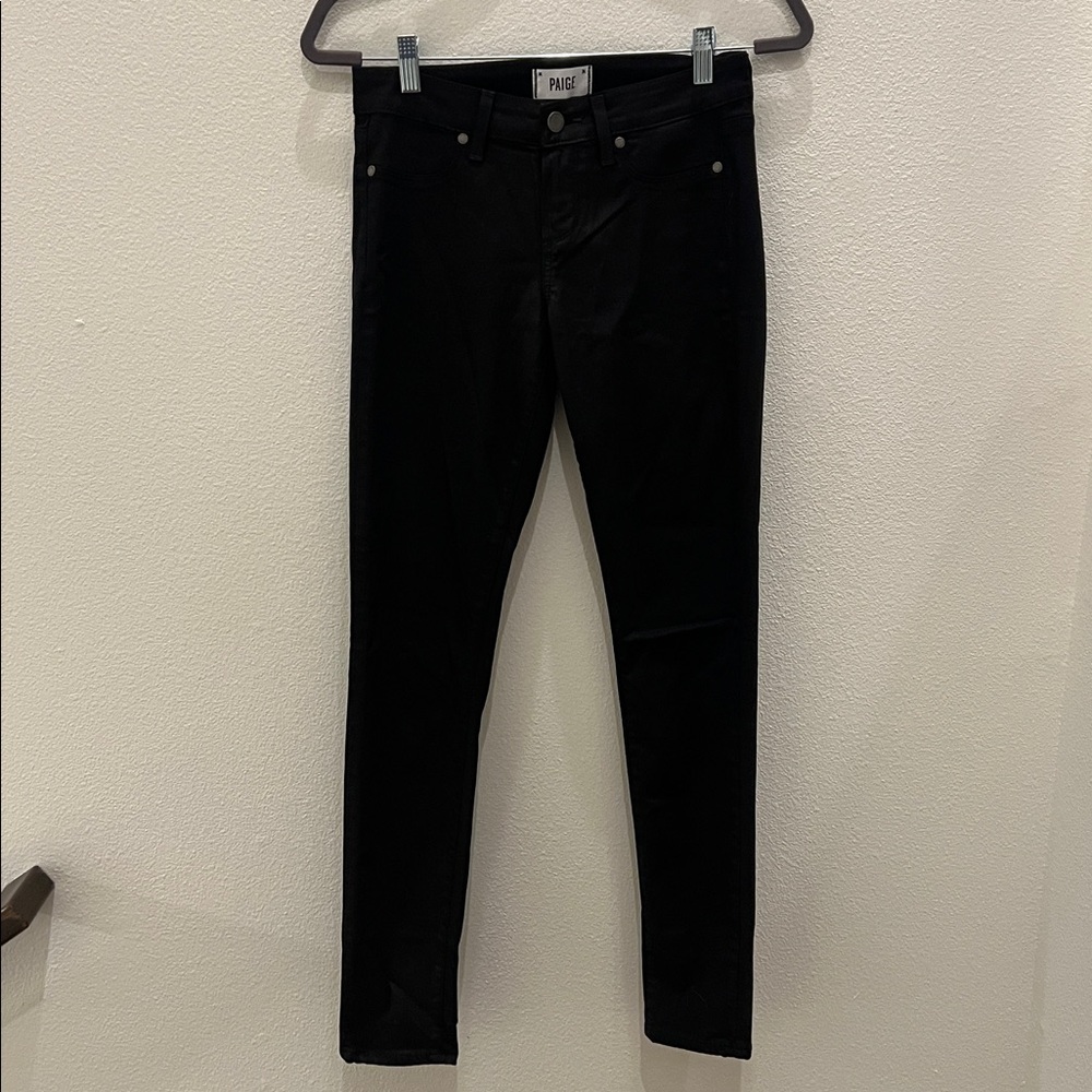 Paige Verdugo Ankle Zip black Skinny Jeans size 26 - Picture 3 of 13